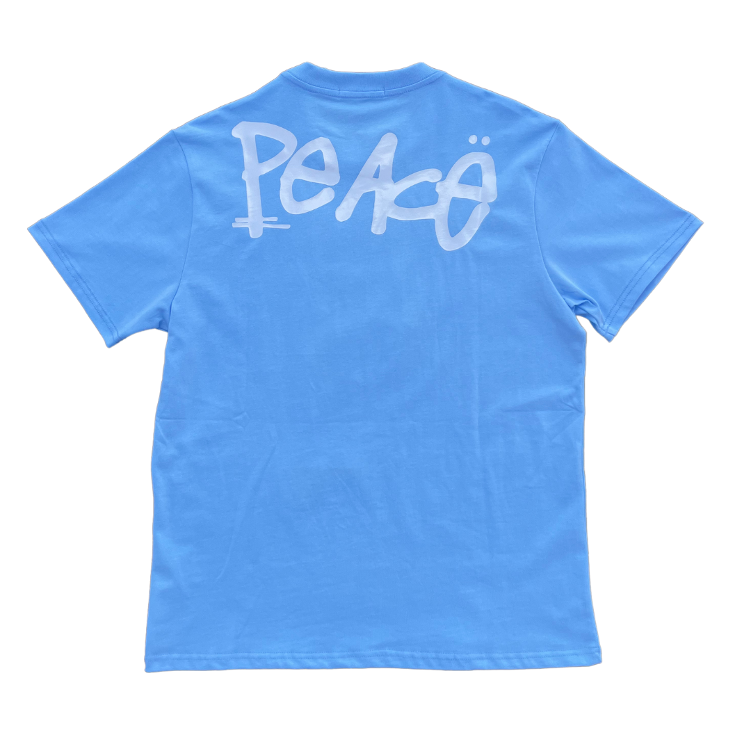 BKYS PEACE OVERSIZED TEE - SKY BLUE
