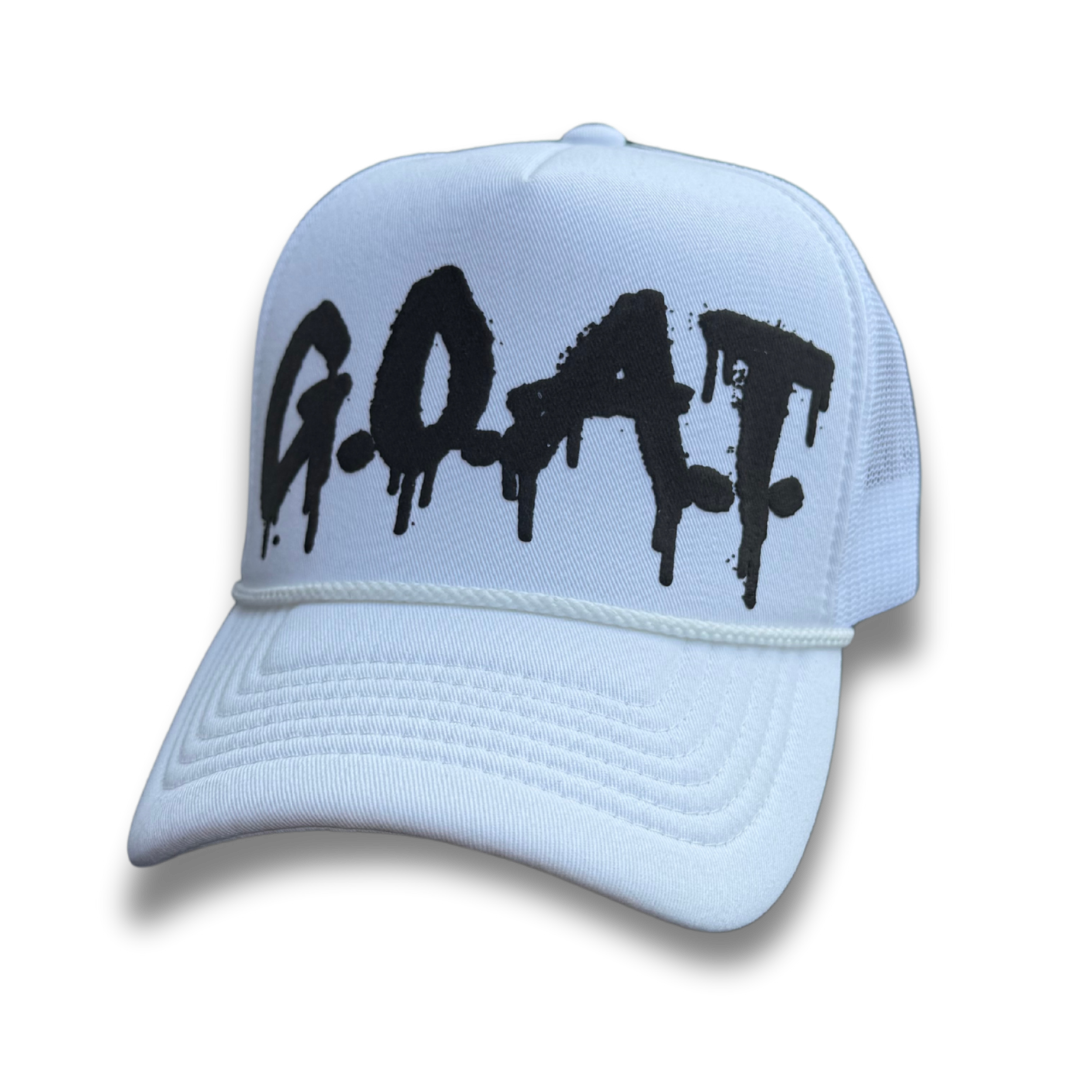 GOAT PUFF PRINT TRUCKER - WHITE