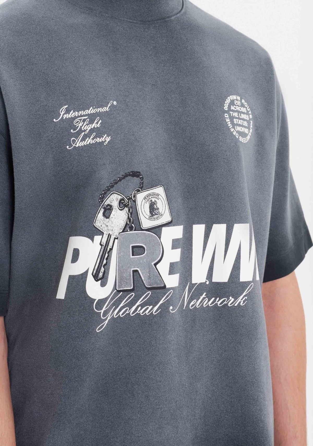 PURE ATL WASHED TEE - BLACK