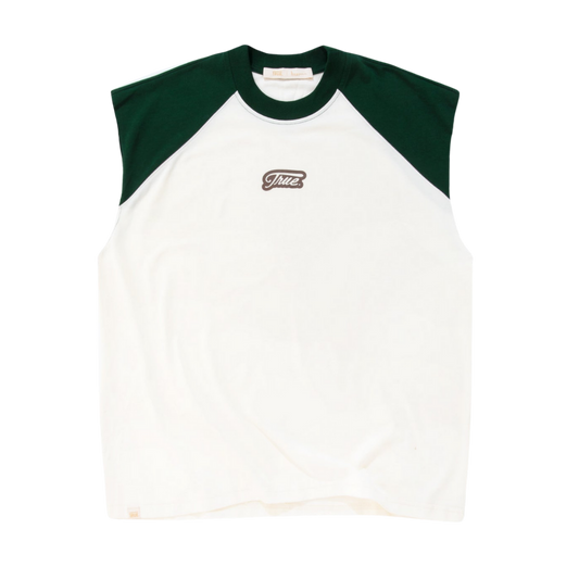 TRUE INTERLUDE SLEEVELESS TEE - PINE GREEN