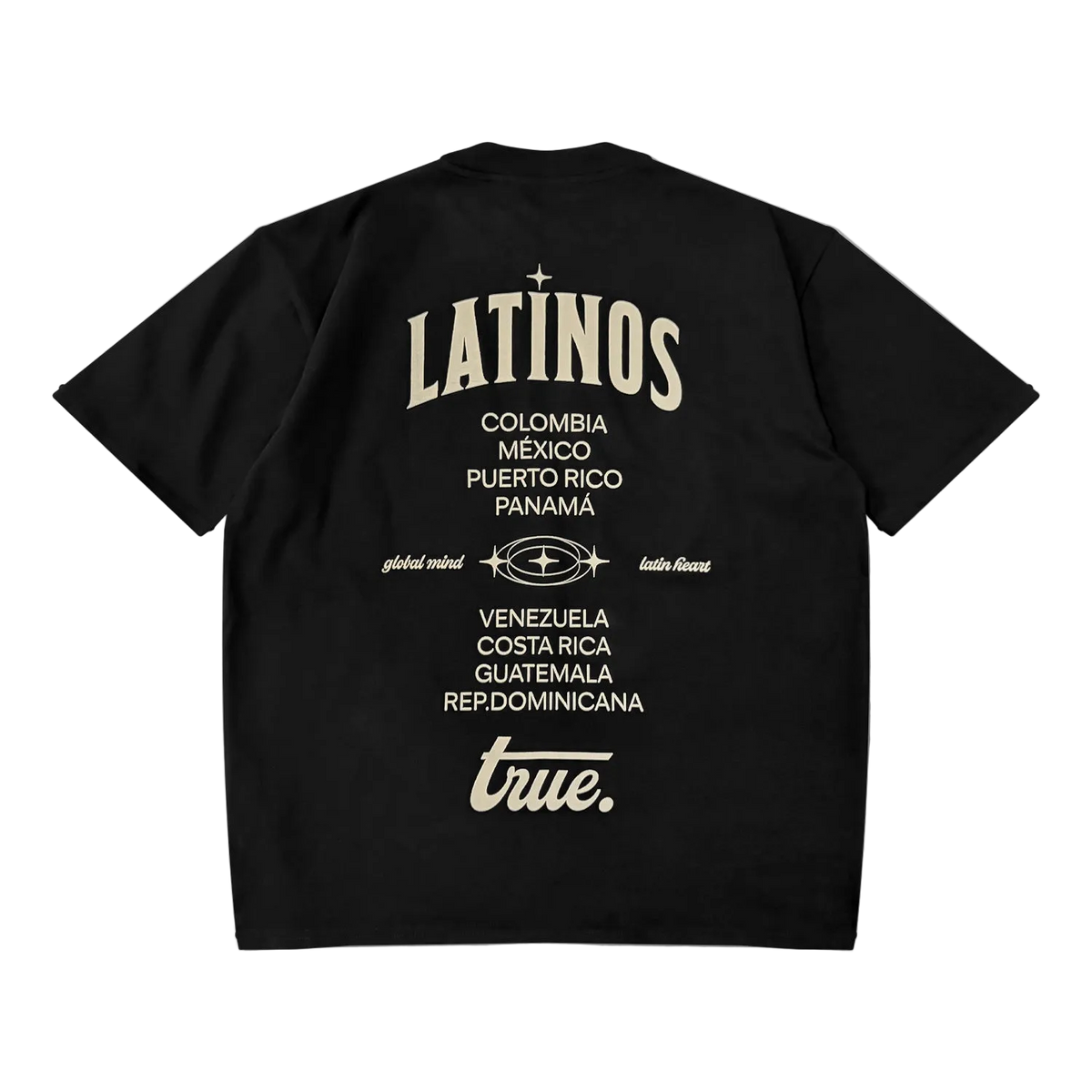 TRUE LATINOS OVERSIZED T-SHIRT - BLACK