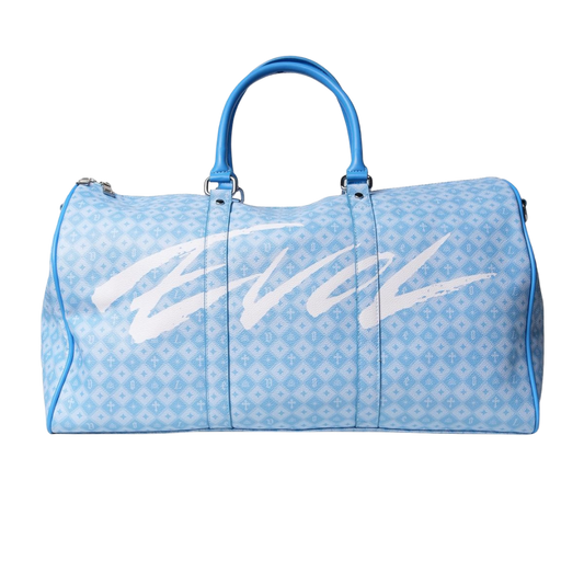 EVOL LEATHER DUFFLE BAG - BLUE