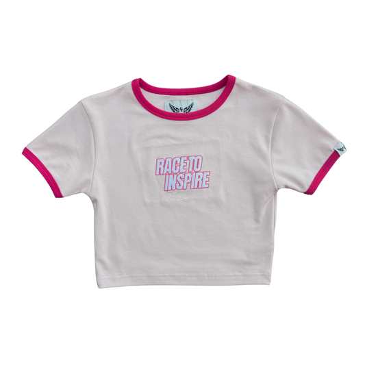 ‘RACE TO INSPIRE’ PINK BABY TEE