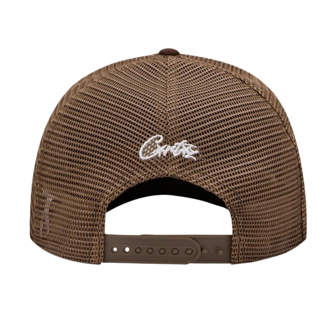 CORTEIZ ISLAND PUFF PRINT TRUCKER HAT - BROWN