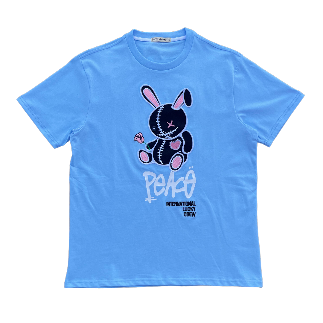 BKYS PEACE OVERSIZED TEE - SKY BLUE