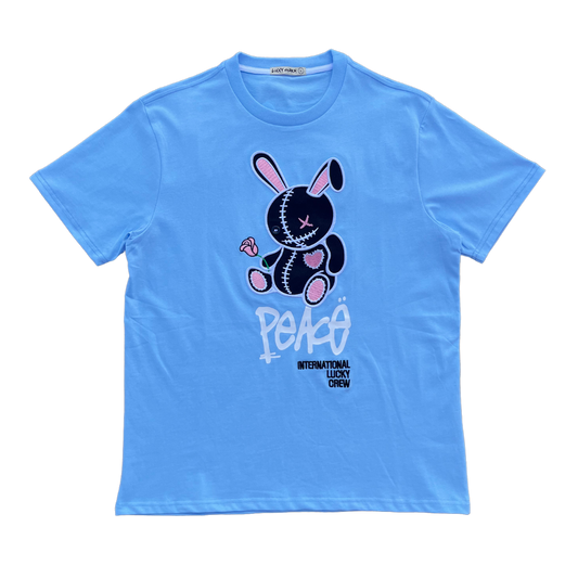 BKYS PEACE OVERSIZED TEE - SKY BLUE