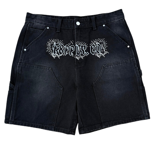 FANTASY SUPPLY JORTS - WASHED BLACK