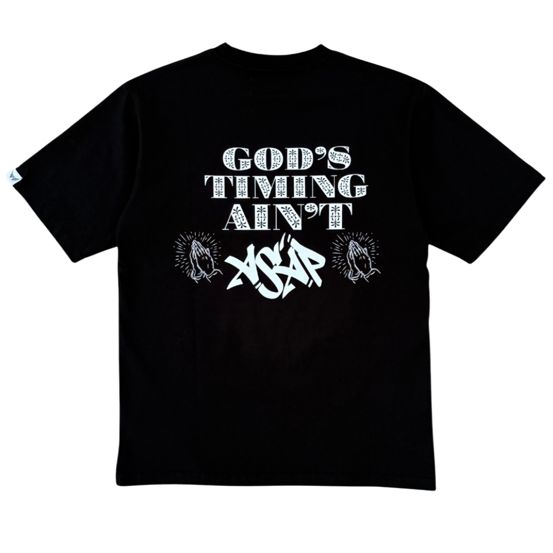 FANTASY SUPPLY GOD’S TIMING TEE - BLACK