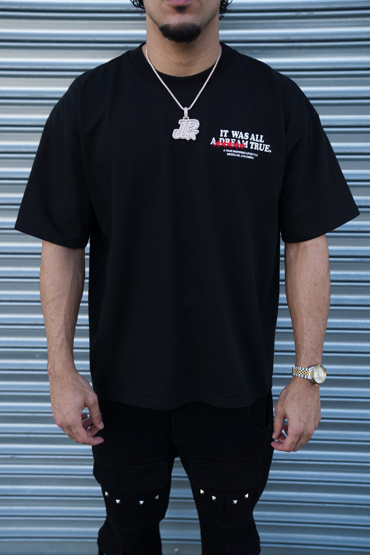 TRUE DREAMS BOXY TEE - BLACK