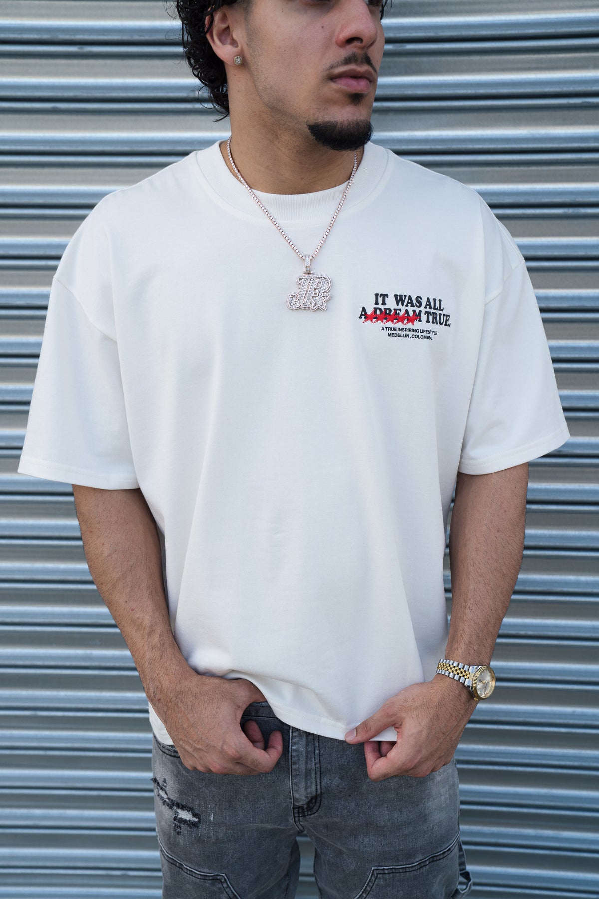 TRUE DREAMS BOXY TEE - CREAM