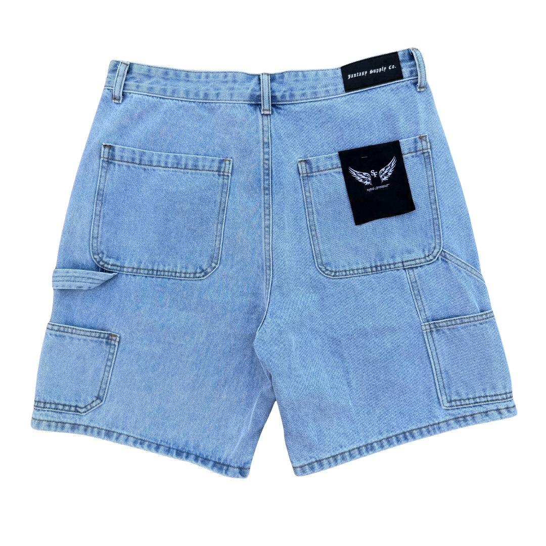 FANTASY SUPPLY JORTS - WASHED LIGHT BLUE