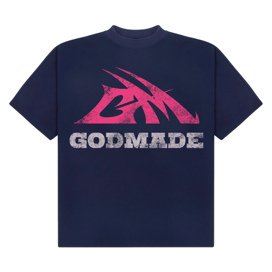 GODMADE TEE - NAVY BLUE