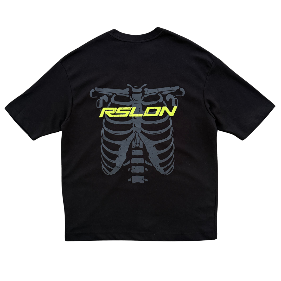ROSE LNDN SKELETON TEE - BLACK