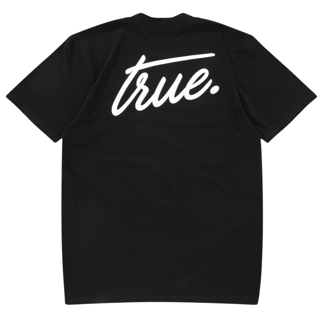 TRUE CURSIVE LOGO TEE - BLACK