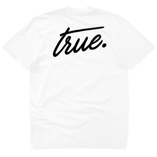 TRUE CURSIVE LOGO TEE - WHITE