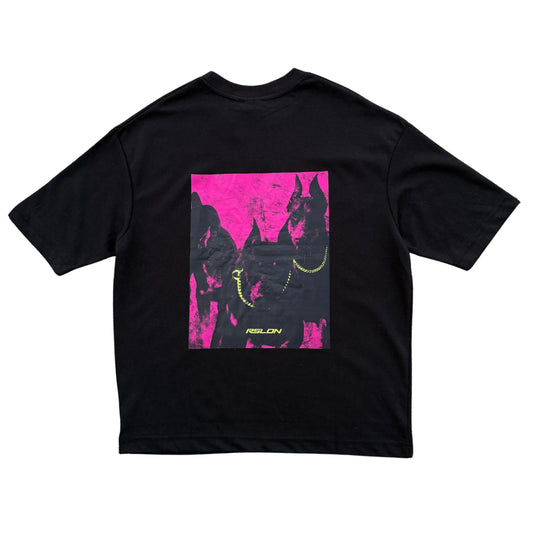 ROSE LNDN DOBERMAN TEE - BLACK