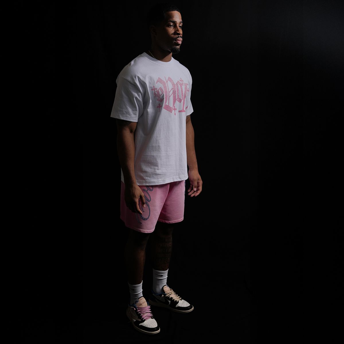 EVOL CROSS TEE - WHITE/PINK