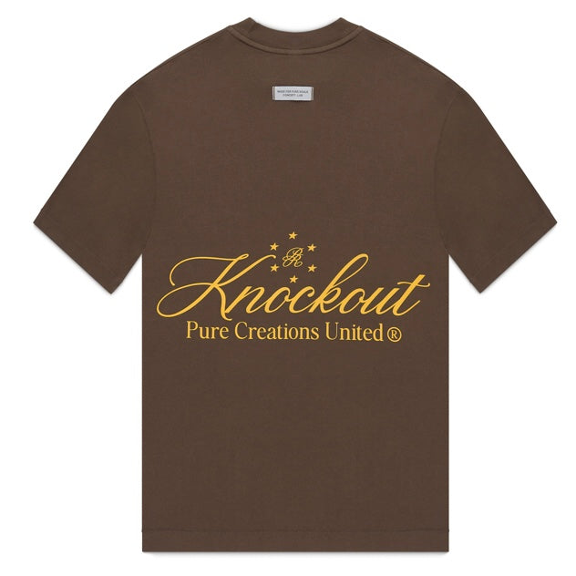 PURE K.O. TEE - BROWN/YELLOW