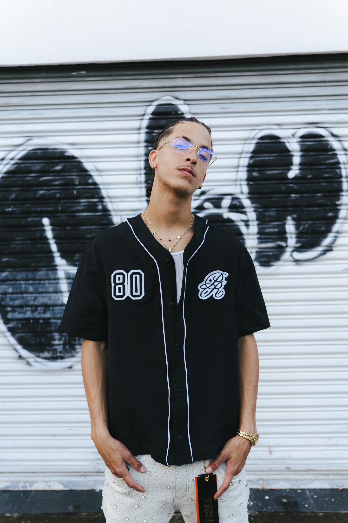 PURE DOPAMINE BASEBALL JERSEY - BLACK