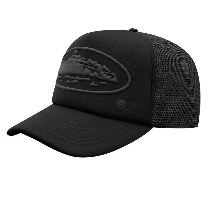 CORTEIZ ALCATRAZ TRUCKER HAT - TRIPLE BLACK
