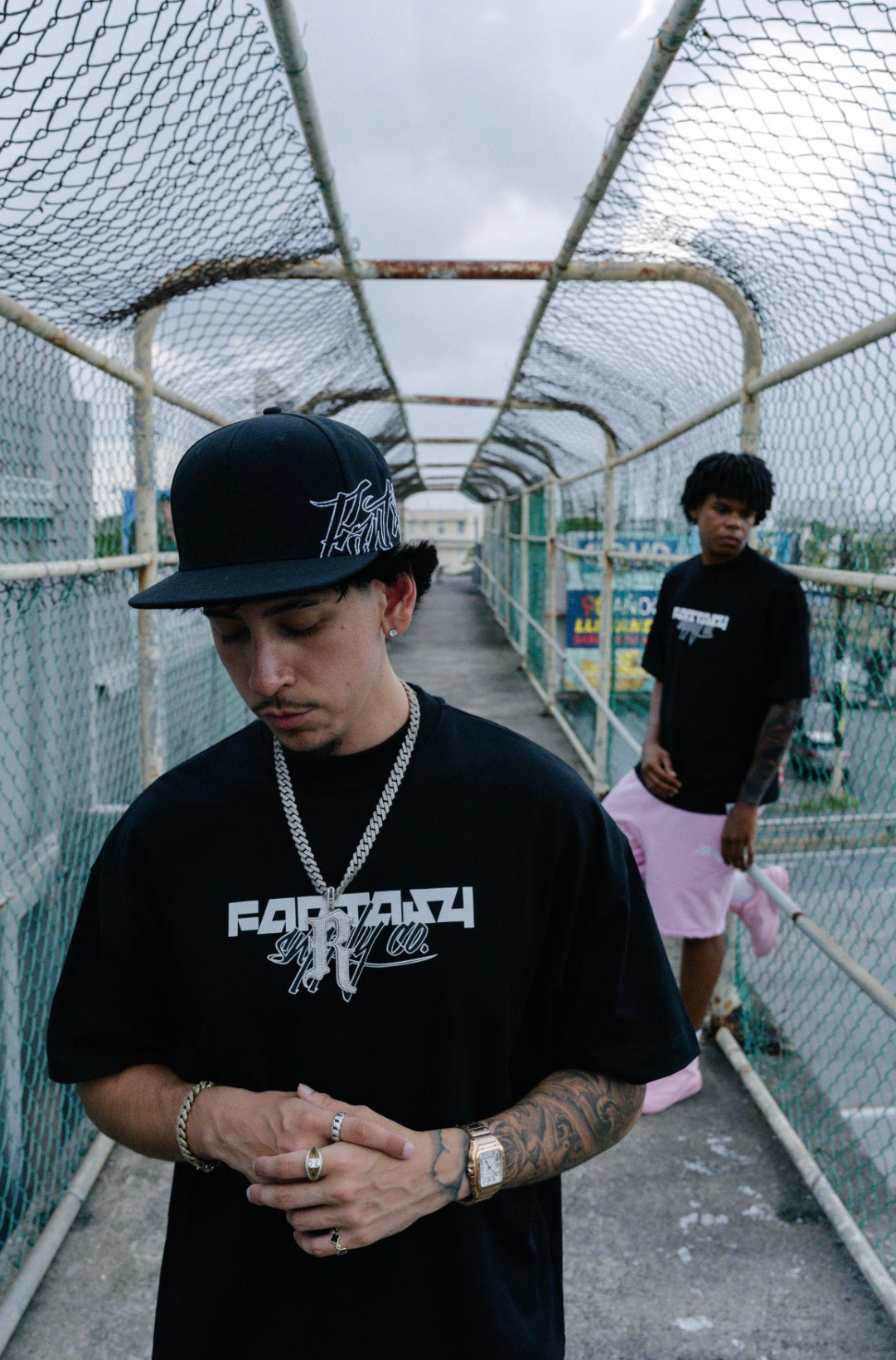 FANTASY SUPPLY MONOGRAM TEE - BLACK