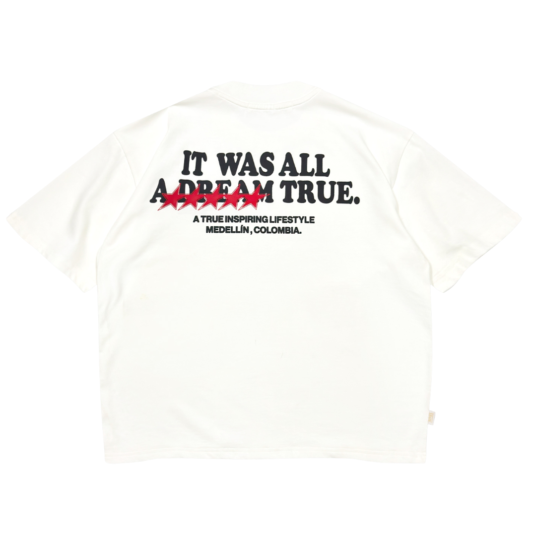 TRUE DREAMS BOXY TEE - CREAM
