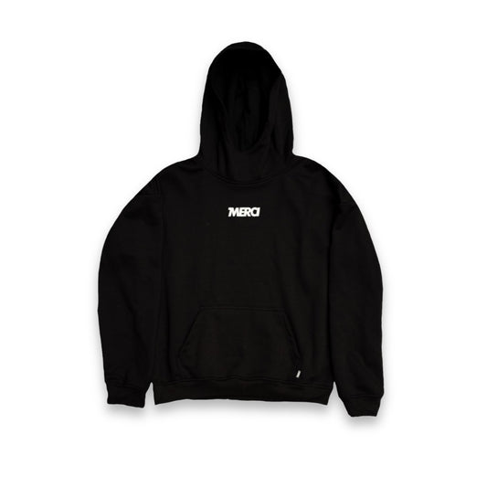 MERCI ESSENTIAL HOODIE - BLACK