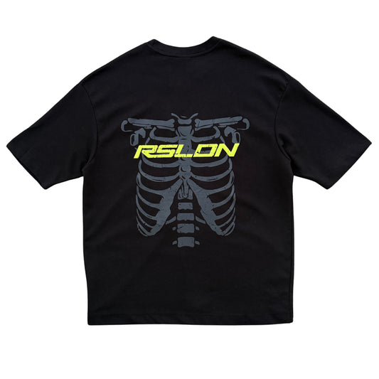 ROSE LNDN SKELETON TEE - BLACK