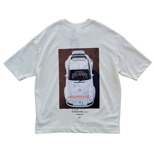 ROSE LNDN PORSCHE CLUB TEE - OFF WHITE