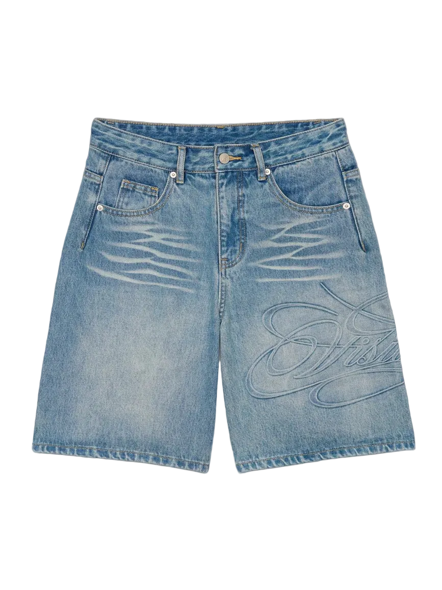 VISION EMBOSSED JORTS - BLUE