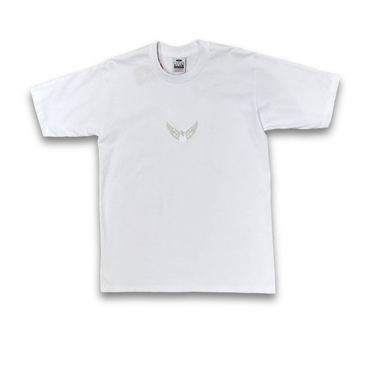 WHITE / SILVER SF LOGO - BASIC TEE