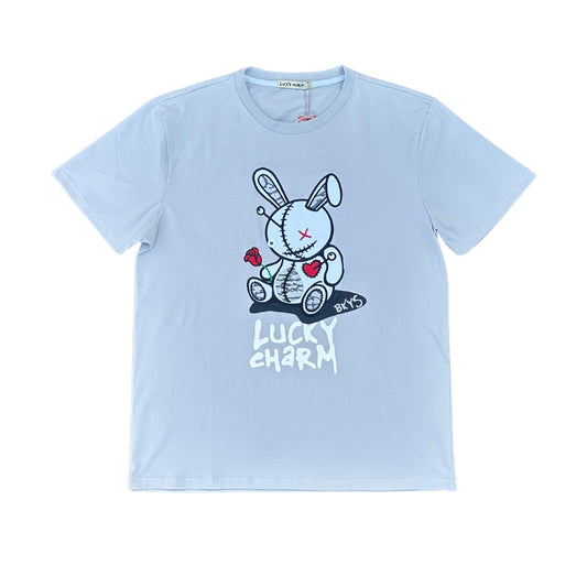 LUCKY CHARM BIG LOGO GREY TEE