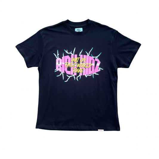 RICH KIDZ BLACK TEE - WORLD TOUR