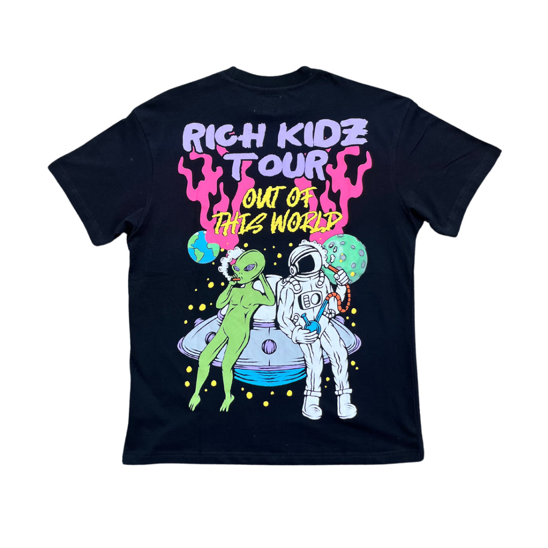 RICH KIDZ BLACK TEE - WORLD TOUR