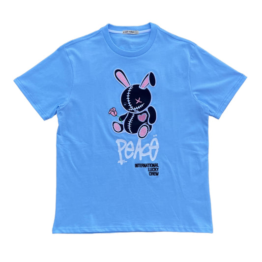 SKY BLUE PEACE OVERSIZED TEE
