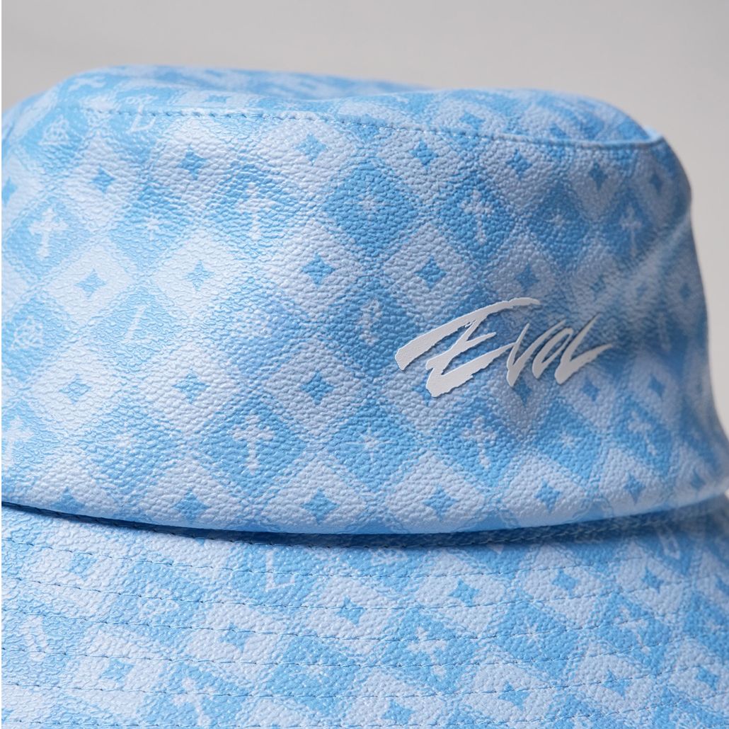 EVOL LEATHER BUCKET HAT - BLUE