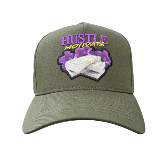 HUSTLE SNAPBACK - OLIVE