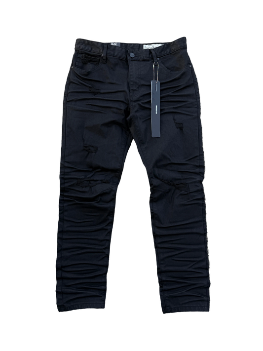 SMOKE RISE STACKED JEANS - BLACK