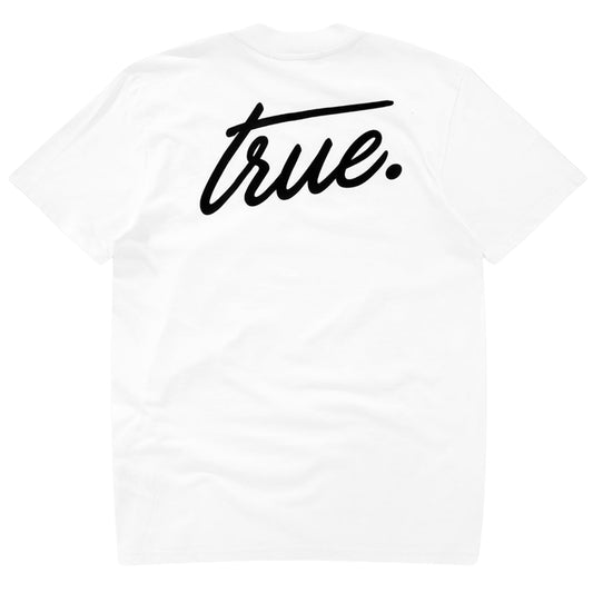 TRUE CURSIVE LOGO TEE - WHITE
