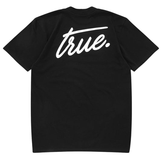 TRUE CURSIVE LOGO TEE - BLACK
